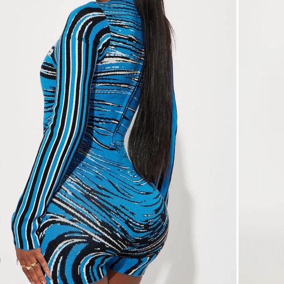 Sweater romper blue combo - Picture 3 of 3